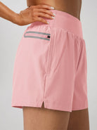 YUCOLEN Women's High Waisted Lightweight Running Shorts - Stretch Workout Shorts in Light Pink