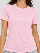 YUCOLEN Womens Quick Dry UPF 50 Athletic Short Sleeve Workout Top in Light Purple