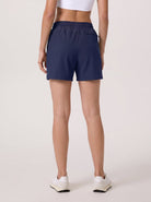 YUCOLEN Women 5 Inch Water Resistant Hiking Shorts UPF 50 Plus Quick Dry Golf Shorts with Zipper Pockets in Navy