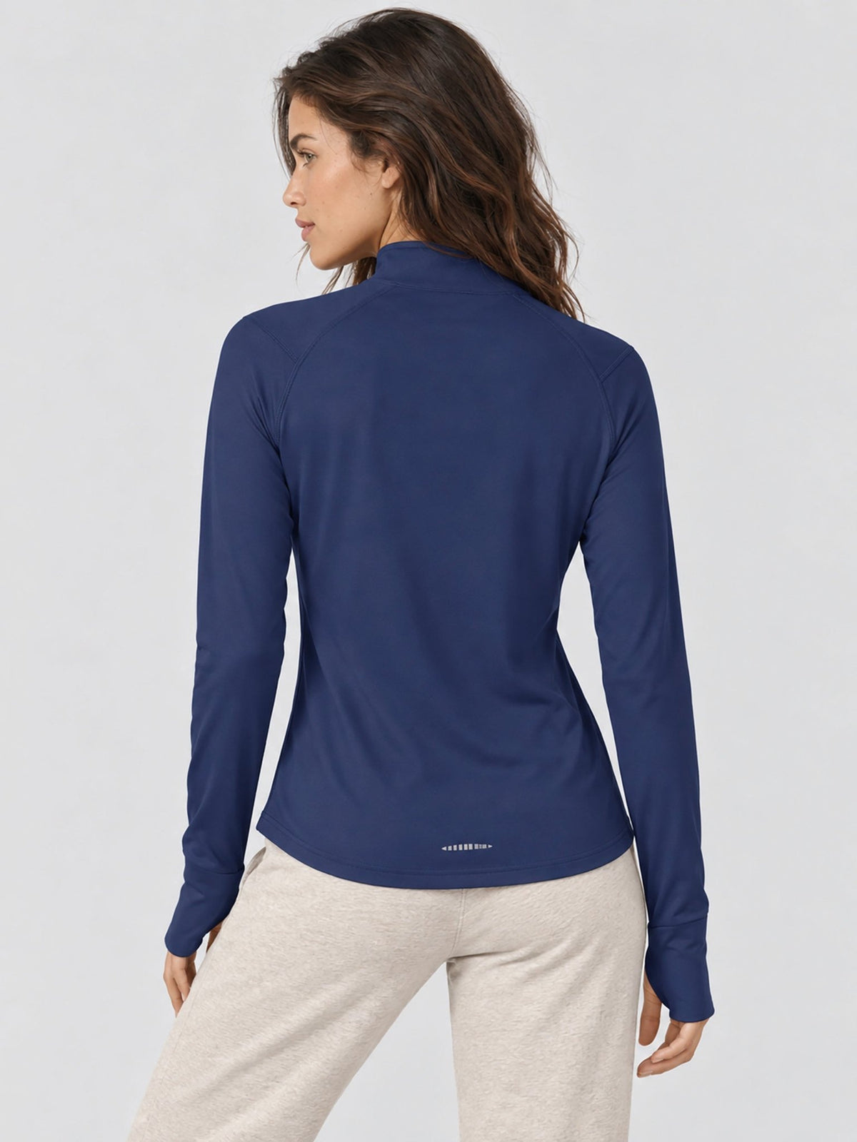 YUCOLEN Women's Fleece Quarter Zip Pullover for Running & Golf in Navy