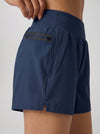 YUCOLEN Women's High Waisted Lightweight Running Shorts - Stretch Workout Shorts in Navy