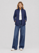 YUCOLEN Women's Lightweight Jacket Packable Water Resistant Quilted Coat with 4 Pockets in Navy