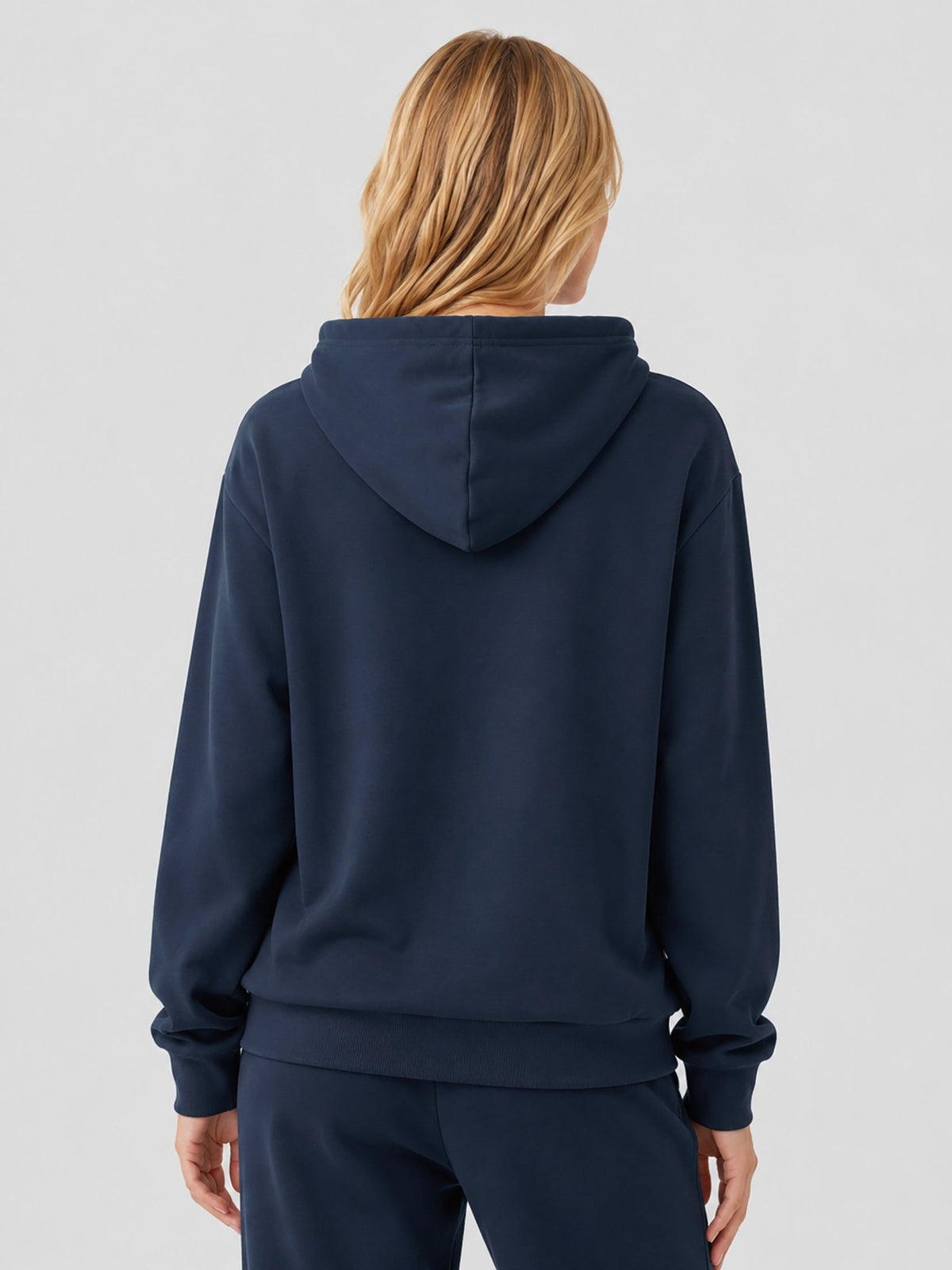 YUCOLEN Women's Loose Fit Fleece Lined Hoodie with Cotton Blend Fabric in Navy