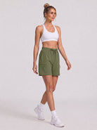 YUCOLEN Women's Quick Dry Hiking Cargo Shorts UPF 50 Plus Lightweight 5 Inch Athletic Shorts in Navy