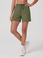YUCOLEN Women's Quick Dry Hiking Cargo Shorts UPF 50 Plus Lightweight 5 Inch Athletic Shorts in Navy