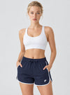 YUCOLEN Womens Quick Dry Running Shorts with Pockets Lightweight Athletic Fit in Navy