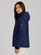 YUCOLEN Women's Waterproof Ski Jacket Fleece Lined Insulated Snow Coat with Detachable Hood in Navy