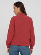 YUCOLEN Women's Lightweight Water Resistant Bomber Jacket 5-Pocket Utility Windbreaker in Orange Red