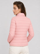 YUCOLEN Women's Lightweight Jacket Packable Water Resistant Quilted Coat with 4 Pockets in Pink