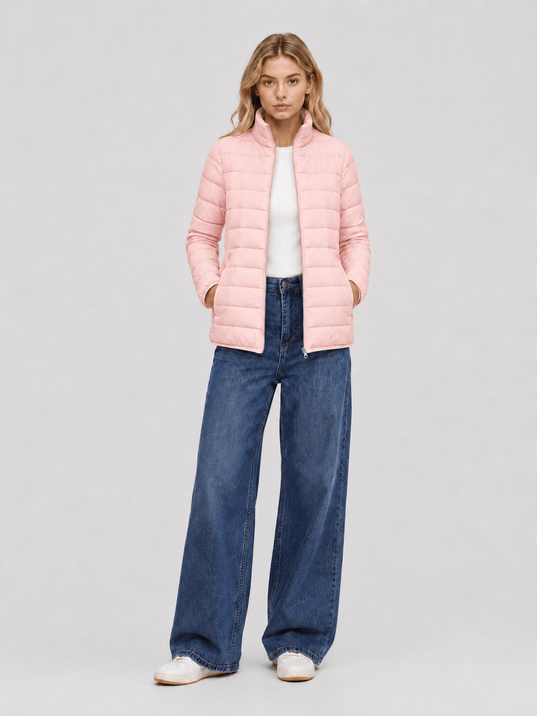 YUCOLEN Women's Lightweight Jacket Packable Water Resistant Quilted Coat with 4 Pockets in Pink