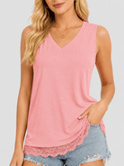 YUCOLEN Women's Lightweight Sleeveless Tank Top - Stretch Workout Shirt in Pink