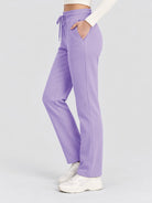 YUCOLEN Women's Heavyweight Water Resistant Sherpa Lined Sweatpants for Winter Snow in Purple