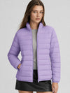 YUCOLEN Women's Lightweight Jacket Packable Water Resistant Quilted Coat with 4 Pockets in Purple