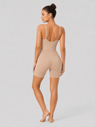 YUCOLEN Women's Seamless Tummy Control Bodysuit Back Pull Down Wireless Shapewear in Skin