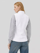 YUCOLEN Women's Full Zip Fleece Vest Anti-Static Sleeveless Jacket with Pockets in White