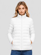 YUCOLEN Women's Lightweight Jacket Packable Water Resistant Quilted Coat with 4 Pockets in White