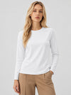 YUCOLEN Women’s Stretch Thermal Long Sleeve Active Top in White