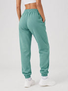 YUCOLEN Heavyweight Fleece Lined Sweatpants Baggy Unisex Relaxed Fit Joggers in Medium blue