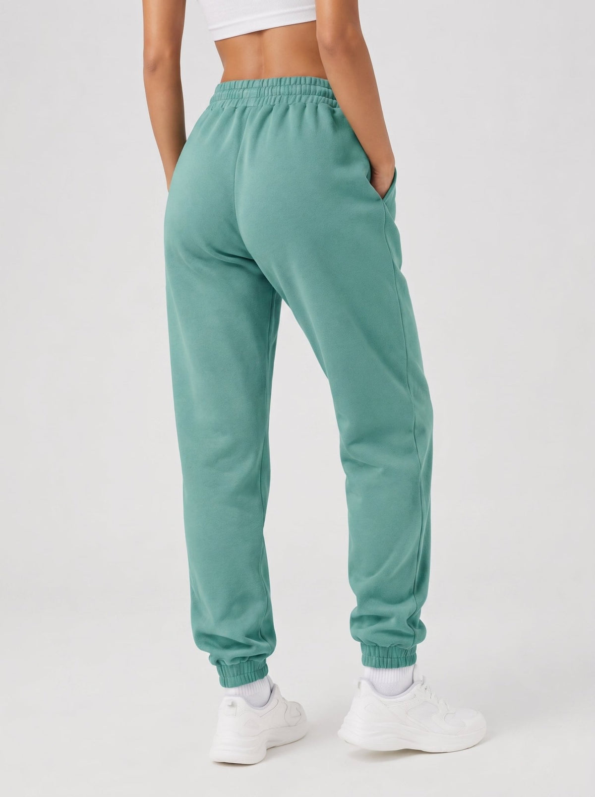 YUCOLEN Heavyweight Fleece Lined Sweatpants Baggy Unisex Relaxed Fit Joggers in Medium blue