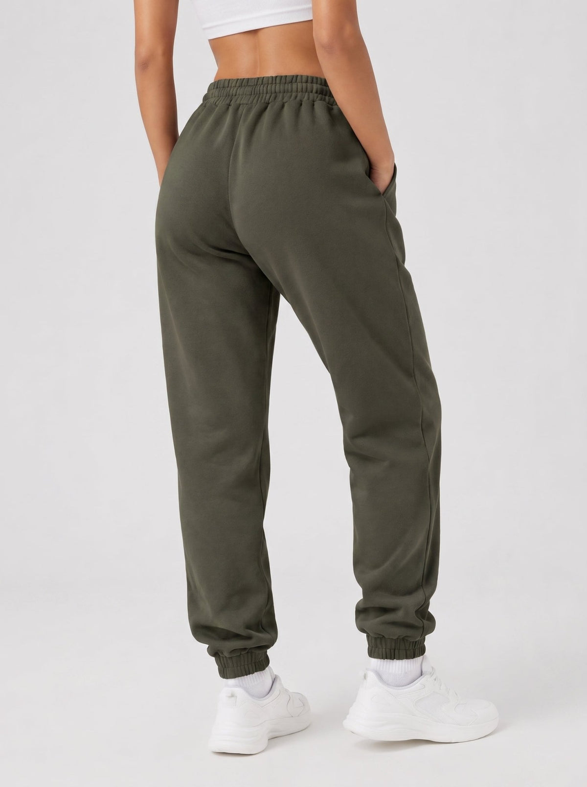 YUCOLEN Heavyweight Fleece Lined Sweatpants Baggy Unisex Relaxed Fit Joggers in Gray brown