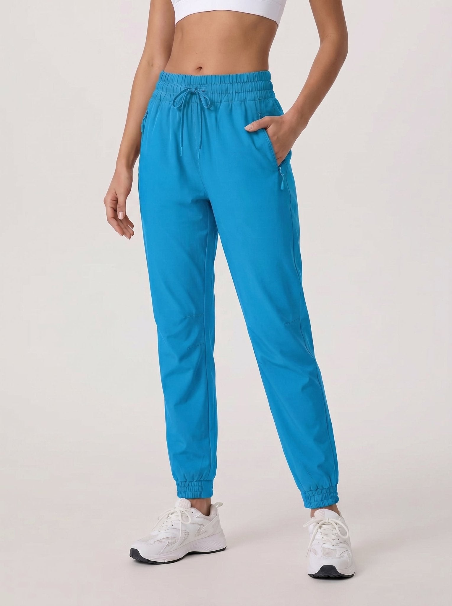 YUCOLEN Women's Lightweight Quick Dry Hiking Pants Water Resistant Outdoor Joggers in Lake Blue