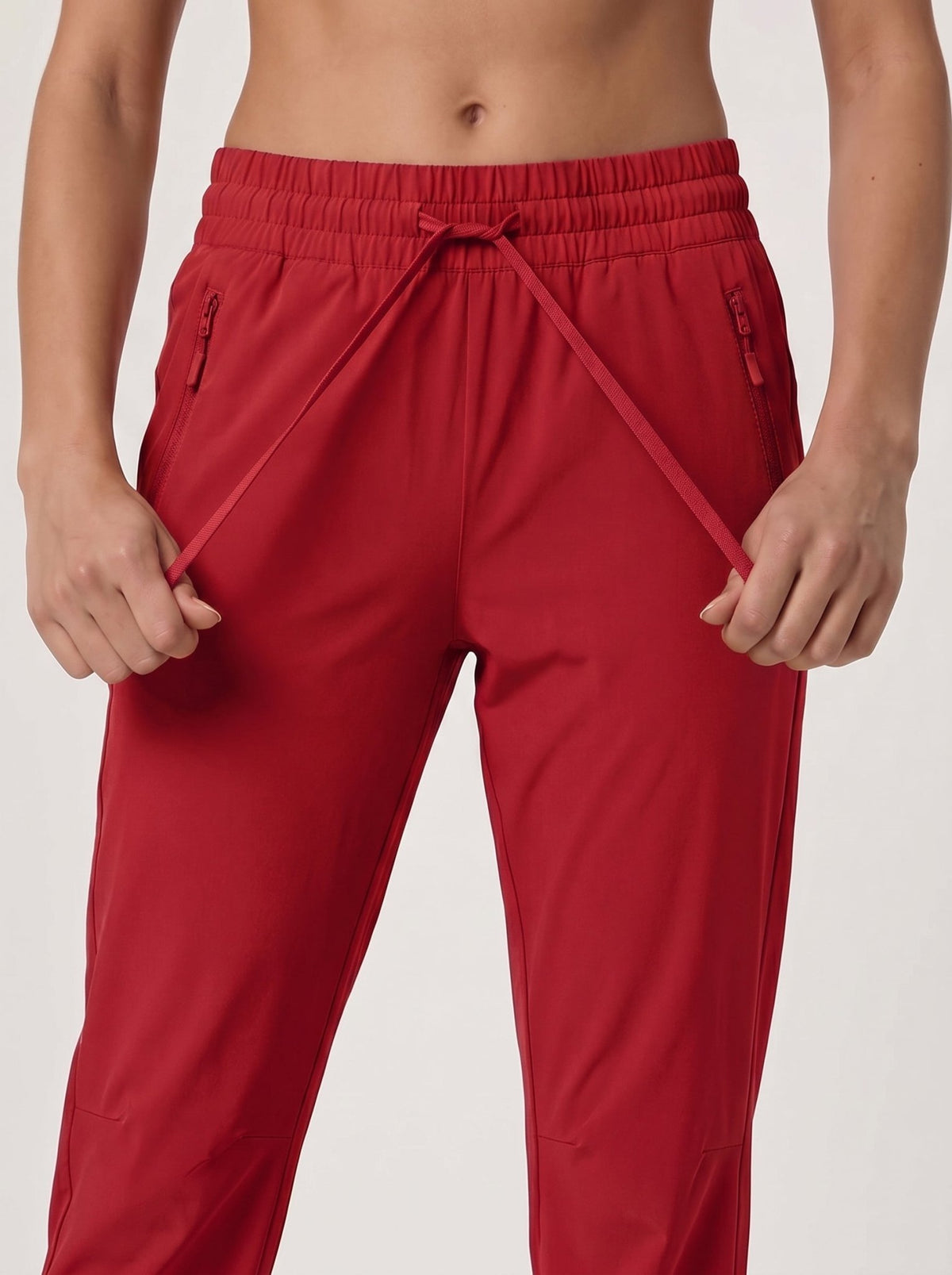 YUCOLEN Women's Lightweight Quick Dry Hiking Pants Water Resistant Outdoor Joggers in Tomato Red