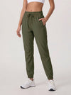 YUCOLEN Women's Lightweight Quick Dry Hiking Pants Water Resistant Outdoor Joggers in Army Green