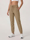 YUCOLEN Women's Lightweight Quick Dry Hiking Pants Water Resistant Outdoor Joggers in Khaki