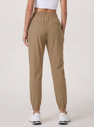 YUCOLEN Women's Lightweight Quick Dry Hiking Pants Water Resistant Outdoor Joggers in Khaki