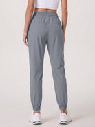 YUCOLEN Women's Lightweight Quick Dry Hiking Pants Water Resistant Outdoor Joggers in Light Grey
