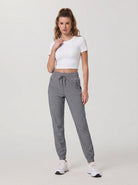 YUCOLEN Women's Lightweight Quick Dry Hiking Pants Water Resistant Outdoor Joggers in Light Grey