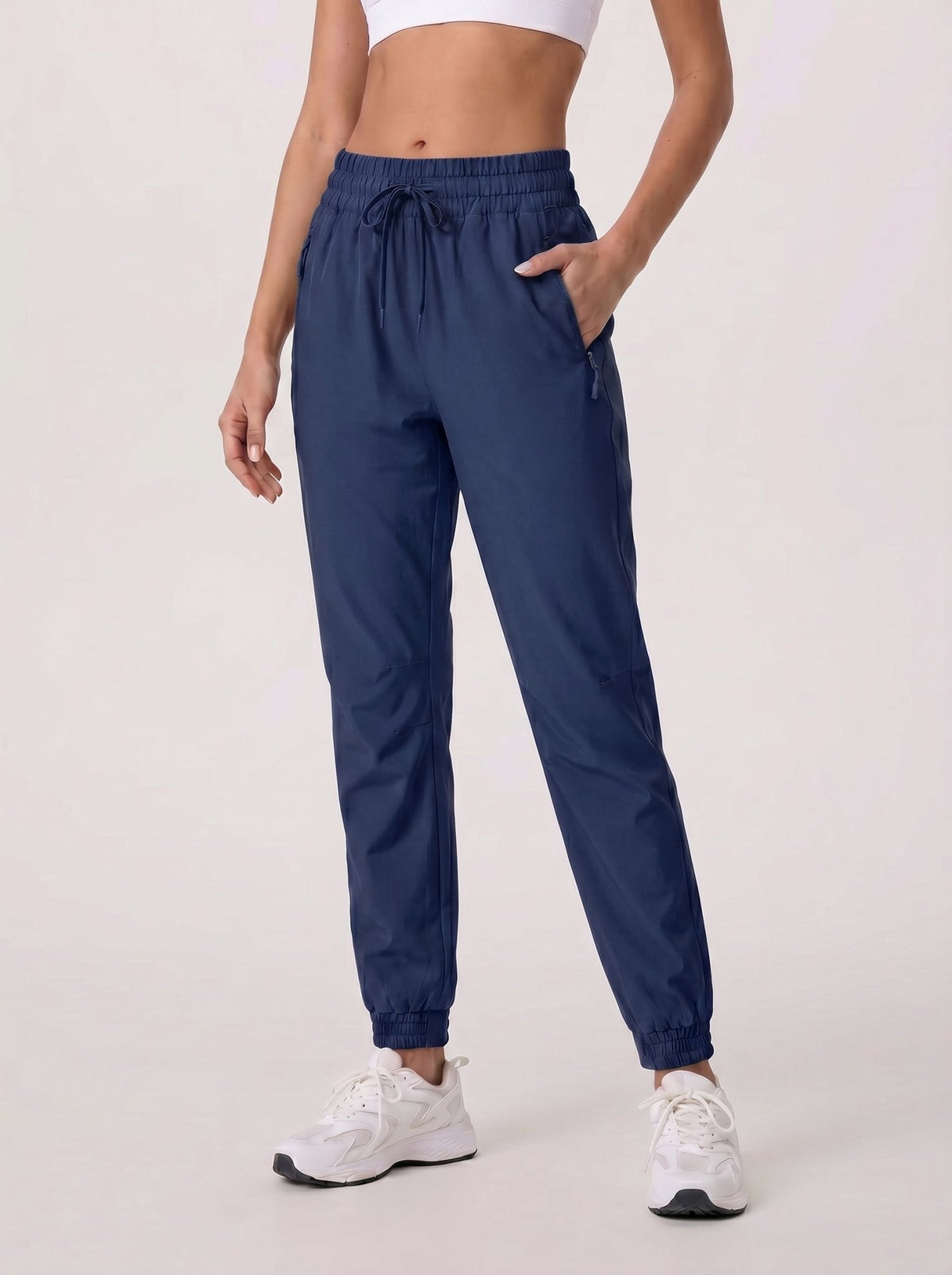 YUCOLEN Women's Lightweight Quick Dry Hiking Pants Water Resistant Outdoor Joggers in Navy