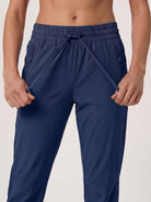 YUCOLEN Women's Lightweight Quick Dry Hiking Pants Water Resistant Outdoor Joggers in Navy