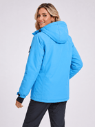 YUCOLEN Women's Waterproof Ski Jacket Fleece Lined Insulated Winter Snow Coat with 5 Pockets in Moon Blue
