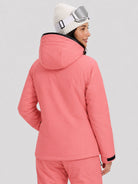 YUCOLEN Women's Windproof Ski Jacket Warm Fleece Lined Winter Snow Coat in Aquamarine