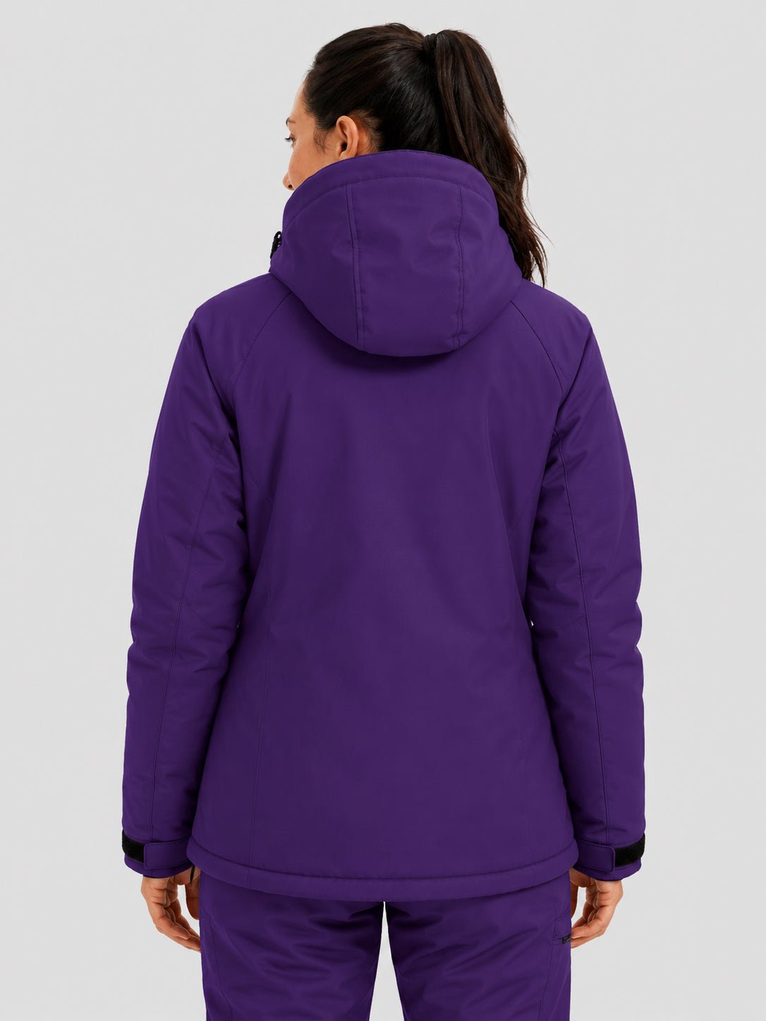 YUCOLEN Women's Windproof Ski Jacket Warm Fleece Lined Winter Snow Coat in Dark Purple