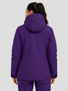 YUCOLEN Women's Windproof Ski Jacket Warm Fleece Lined Winter Snow Coat in Dark Purple